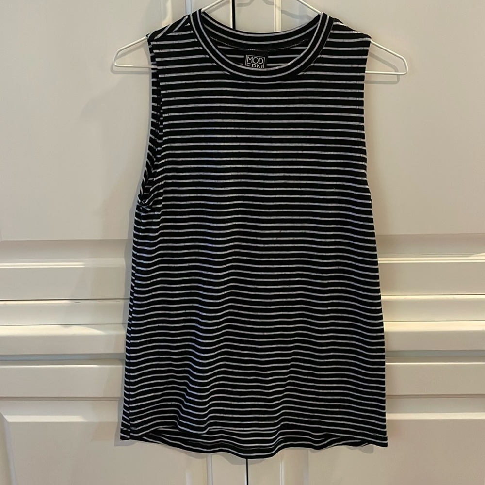 Modern Lux Black & White Stripe Tank